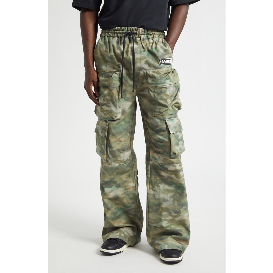 Amiri Camo Print Drawstring Cargo Pants