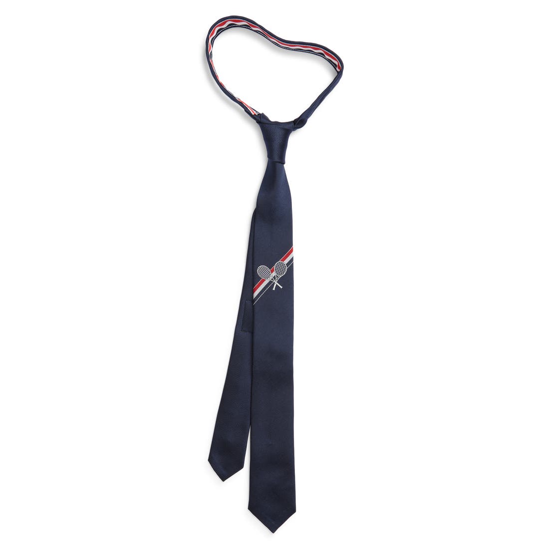 Thom Browne Classic Engineered Stripe Silk Tie