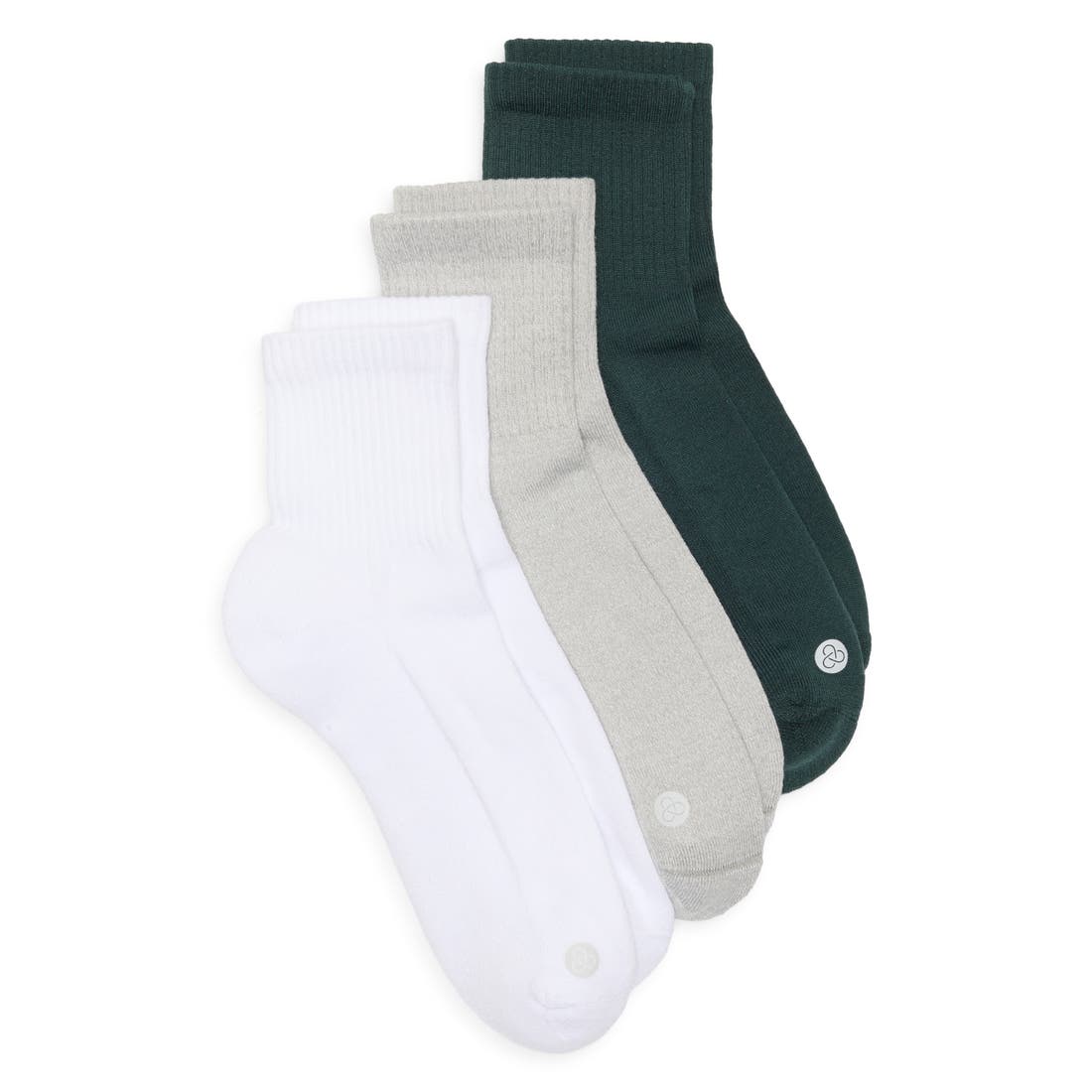 Zella Assorted 3-Pack Half Crew Socks