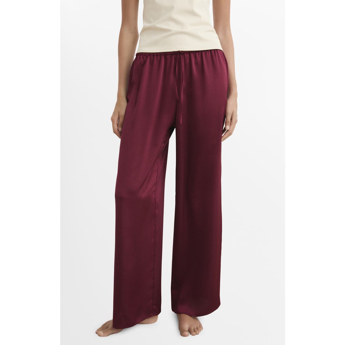 Mango Satin Pajama Pants