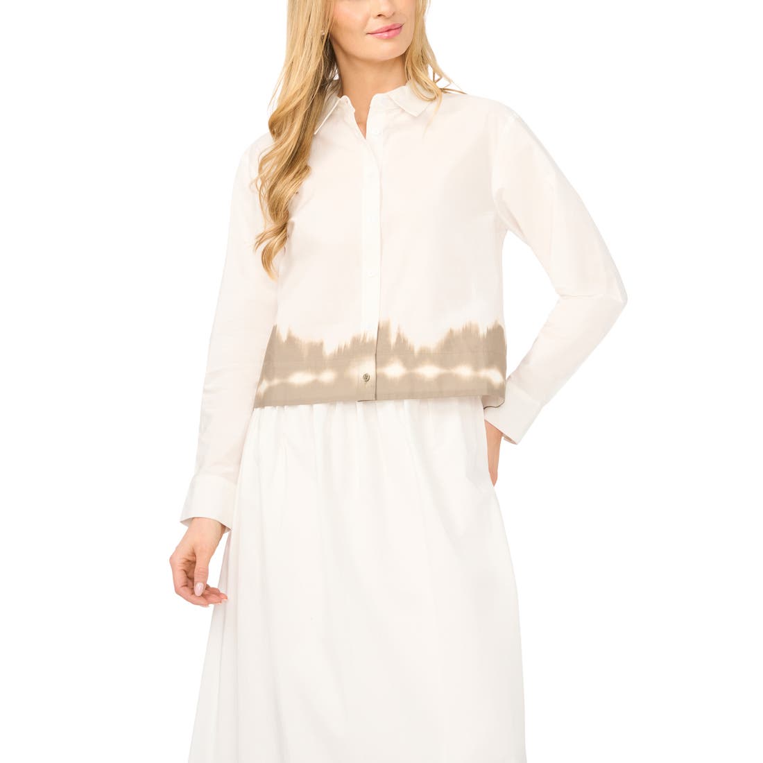Halogen(r) ) Cropped Button Up Top
