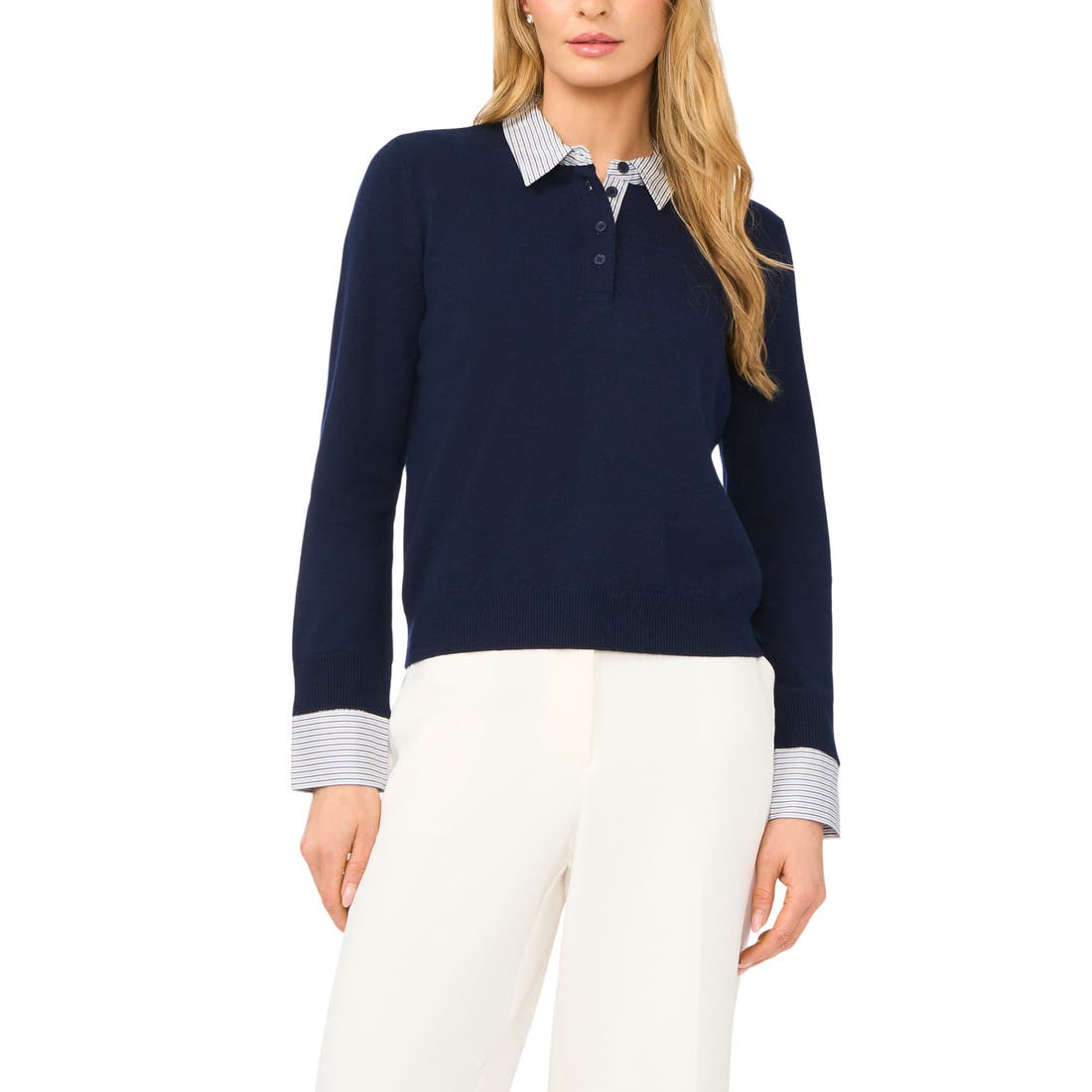 Halogen(r) ) Mixed Media Henley
