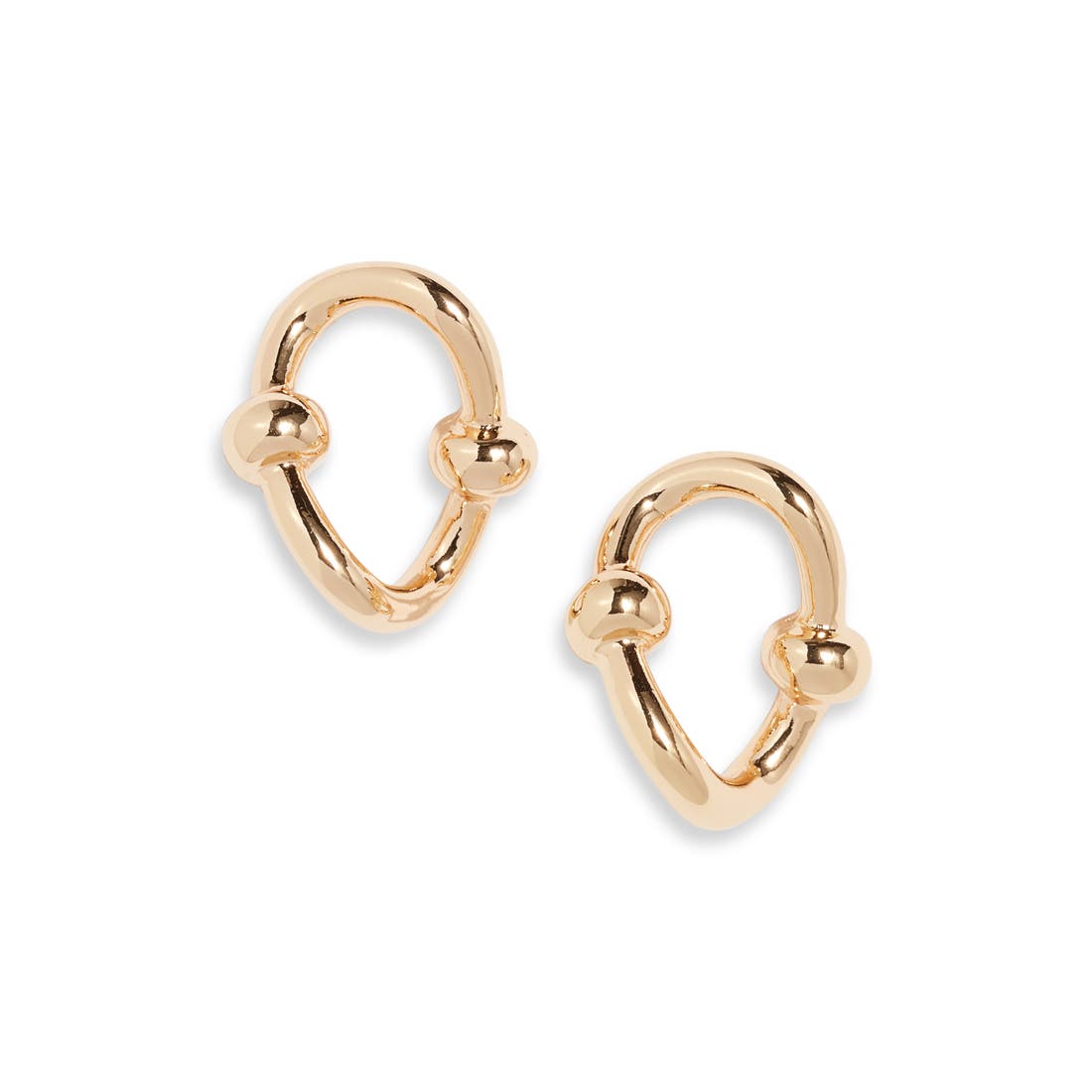 Open Edit Bead Accent Open Earrings