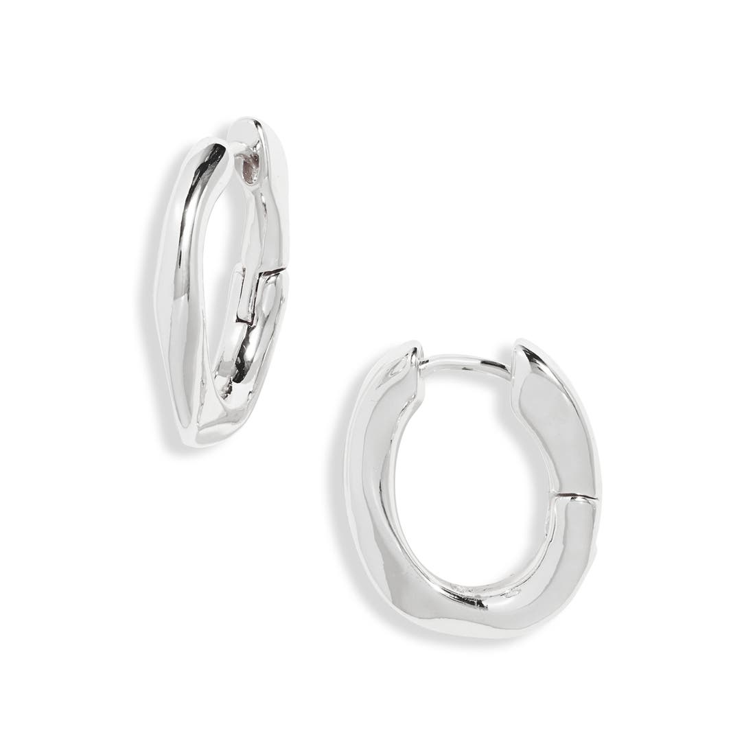 Open Edit Curb Link Hoop Earrings