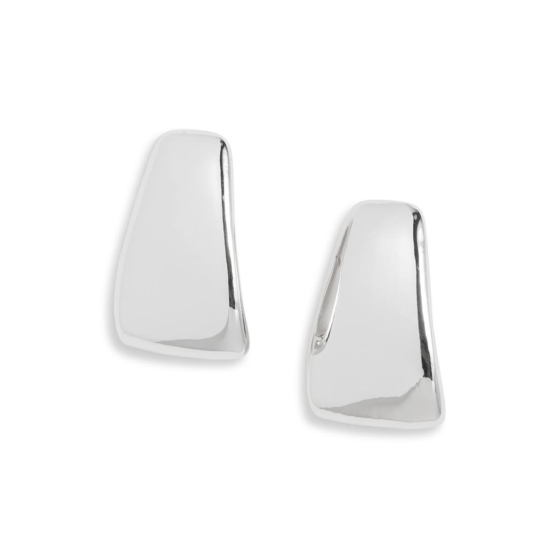 Open Edit Rounded J Hoop Earrings