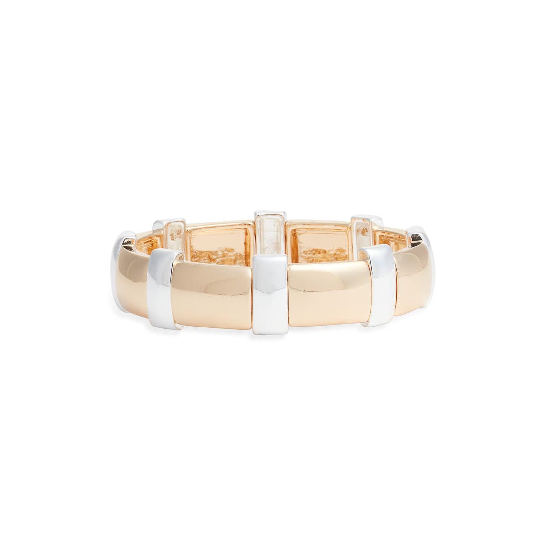 Open Edit Metal Bar Stretch Bracelet