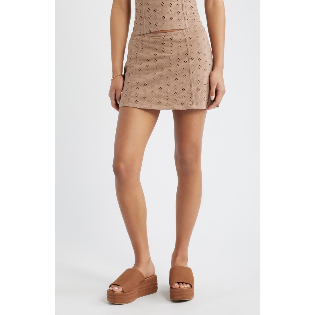 Bp. Cotton Eyelet Miniskort