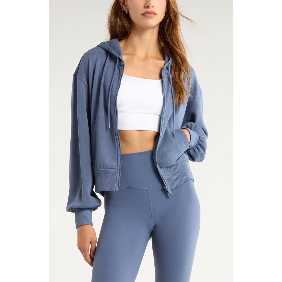 Zella Go Easy Terry Zip Hoodie