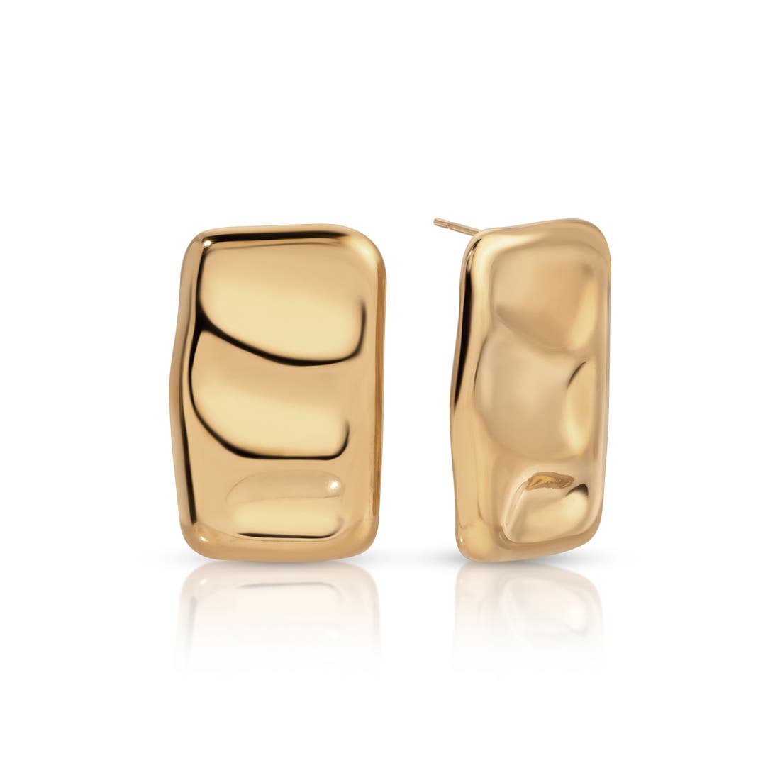 Ettika Molten Edge Stud Earrings