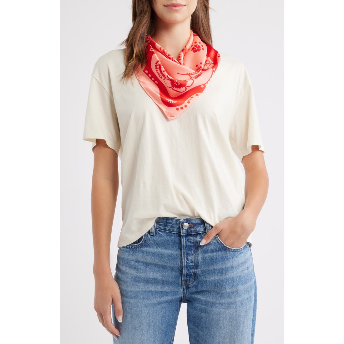 Treasure & Bond Paisley Print Scrunchie Scarf