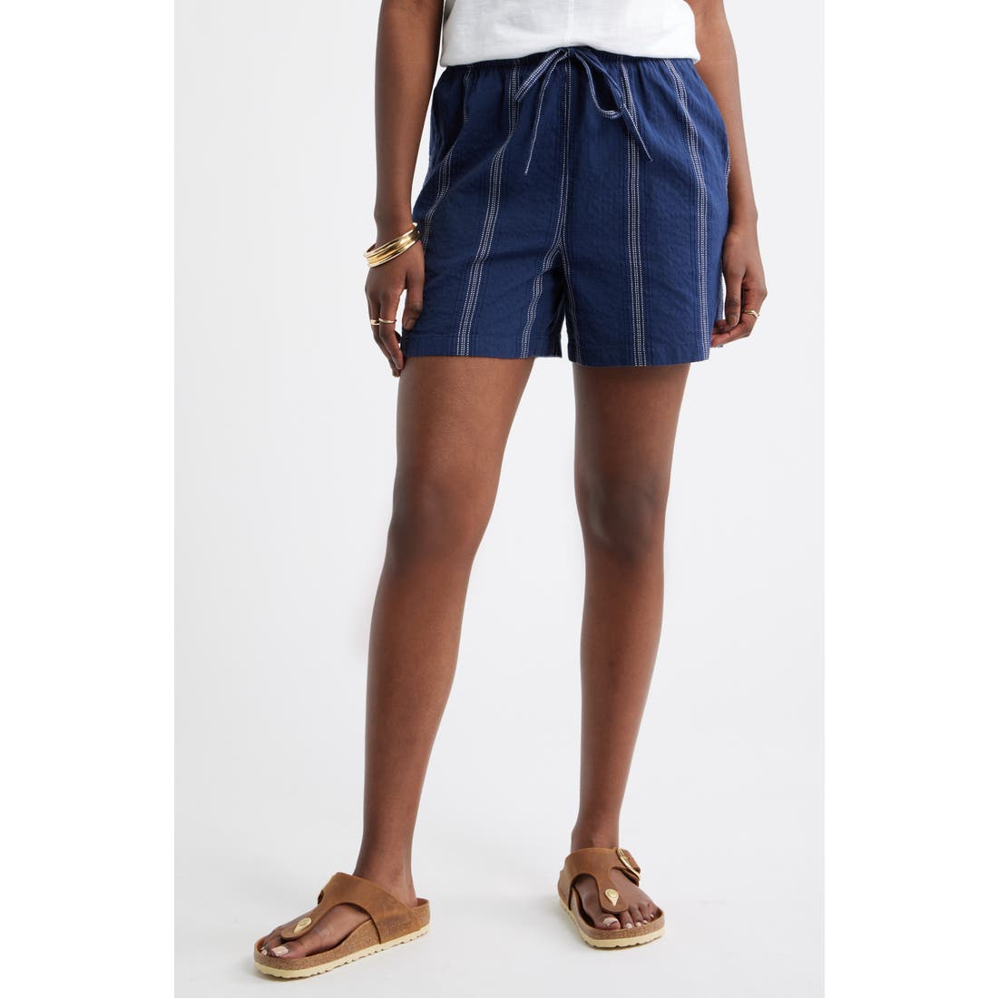 Caslon(r) ) Cotton Blend Dobby Pull-On Shorts