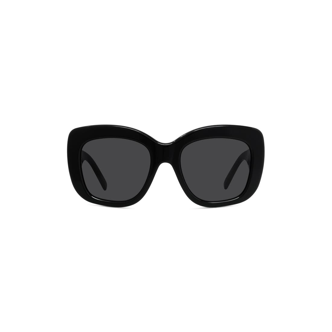 Givenchy Bold 53mm Gradient Butterfly Sunglasses in Shiny Black/smoke