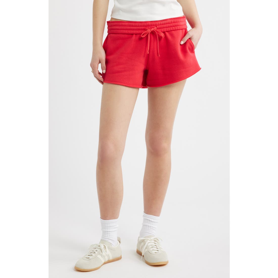 Bp. Foldover Fleece Mini Sweat Shorts