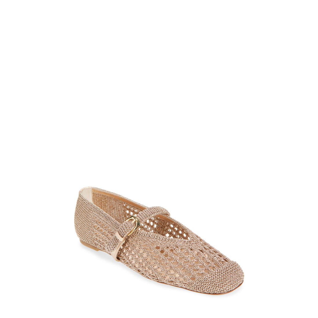 Stuart Weitzman Leora Metallic Mary Jane Flat