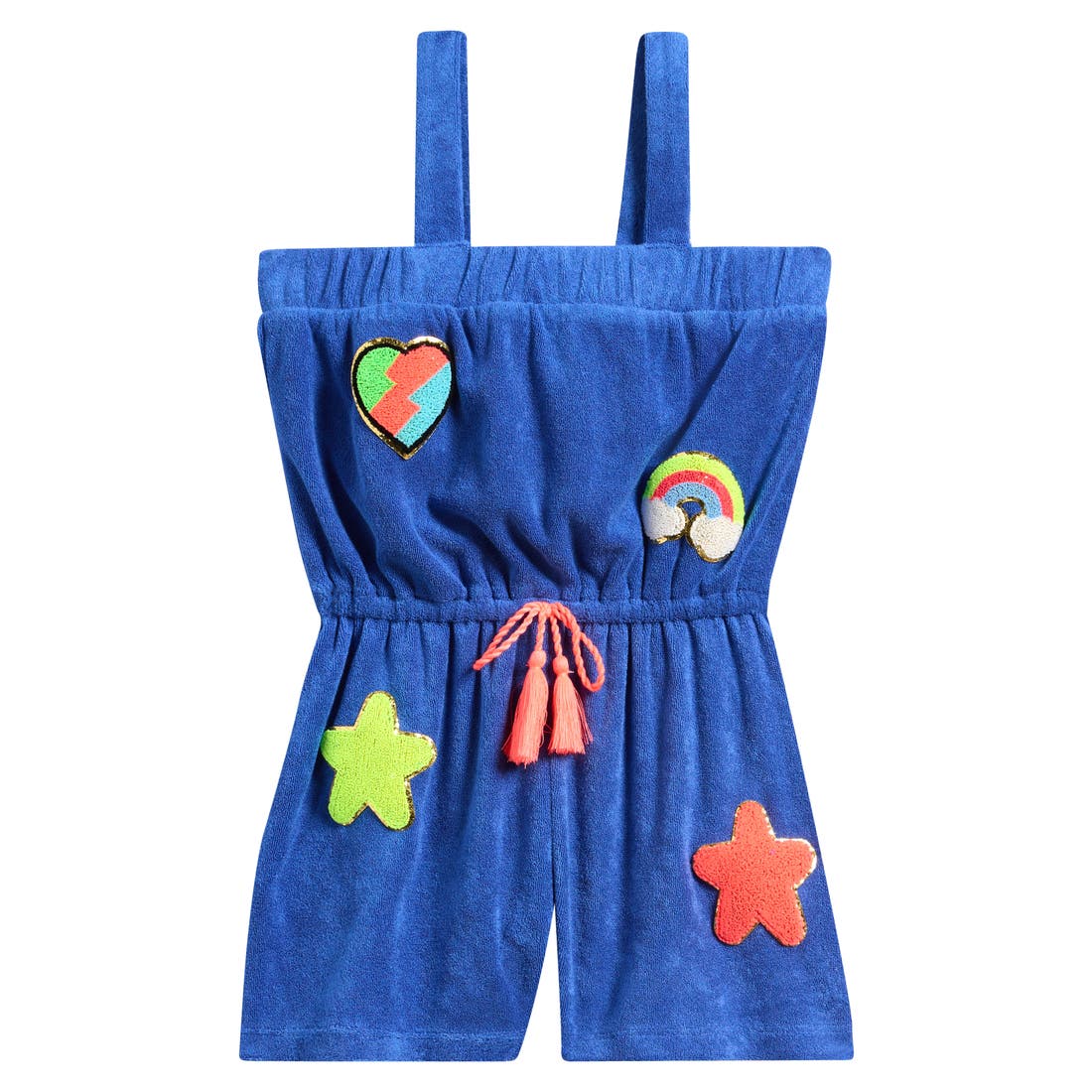 Truly Me Kids' Patch Terry Cloth Romper