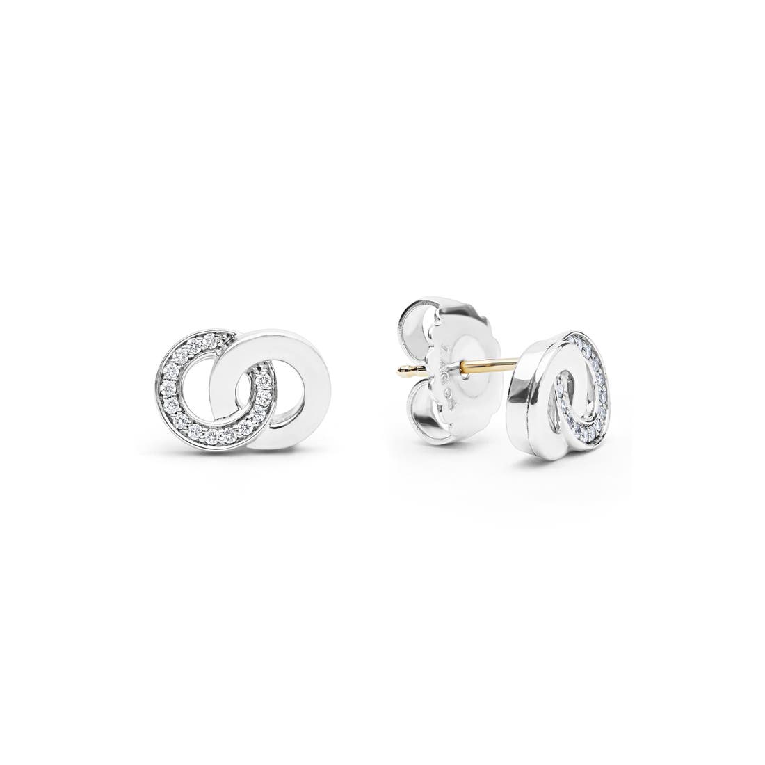 Lagos Signature Interlocking Diamond Stud Earrings