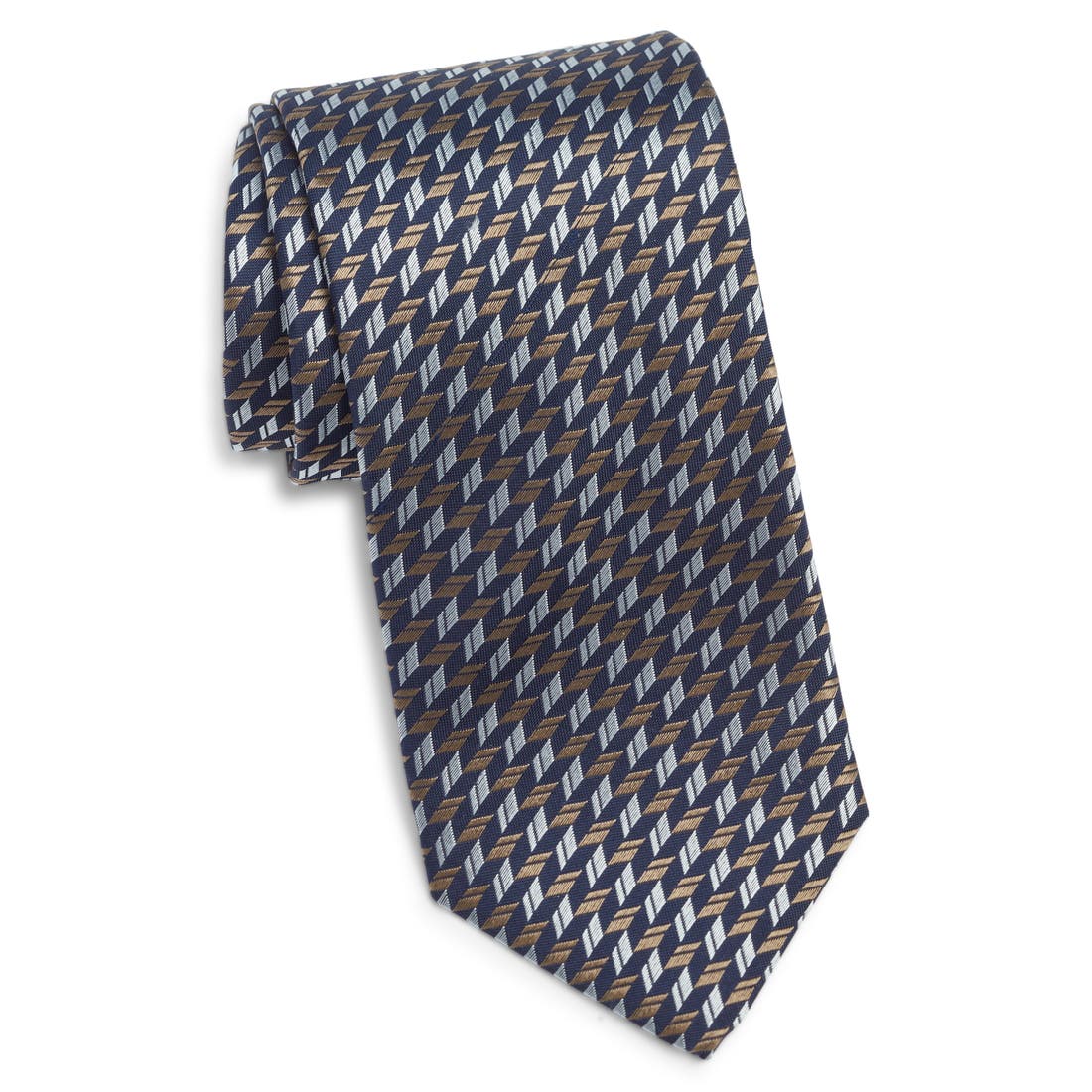 Canali Geometric Silk Tie