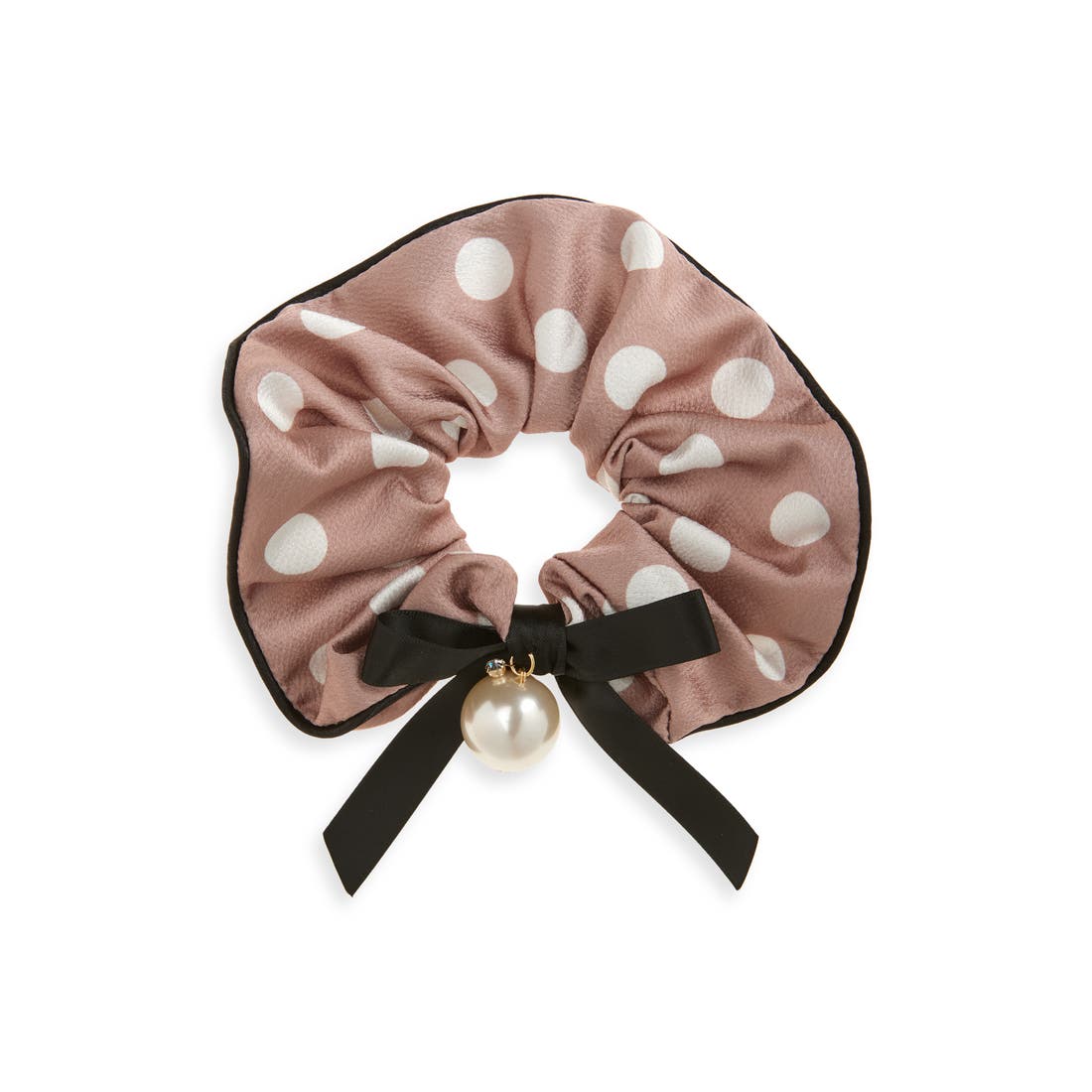 Tasha Polka Dot Hammered Satin Scrunchie