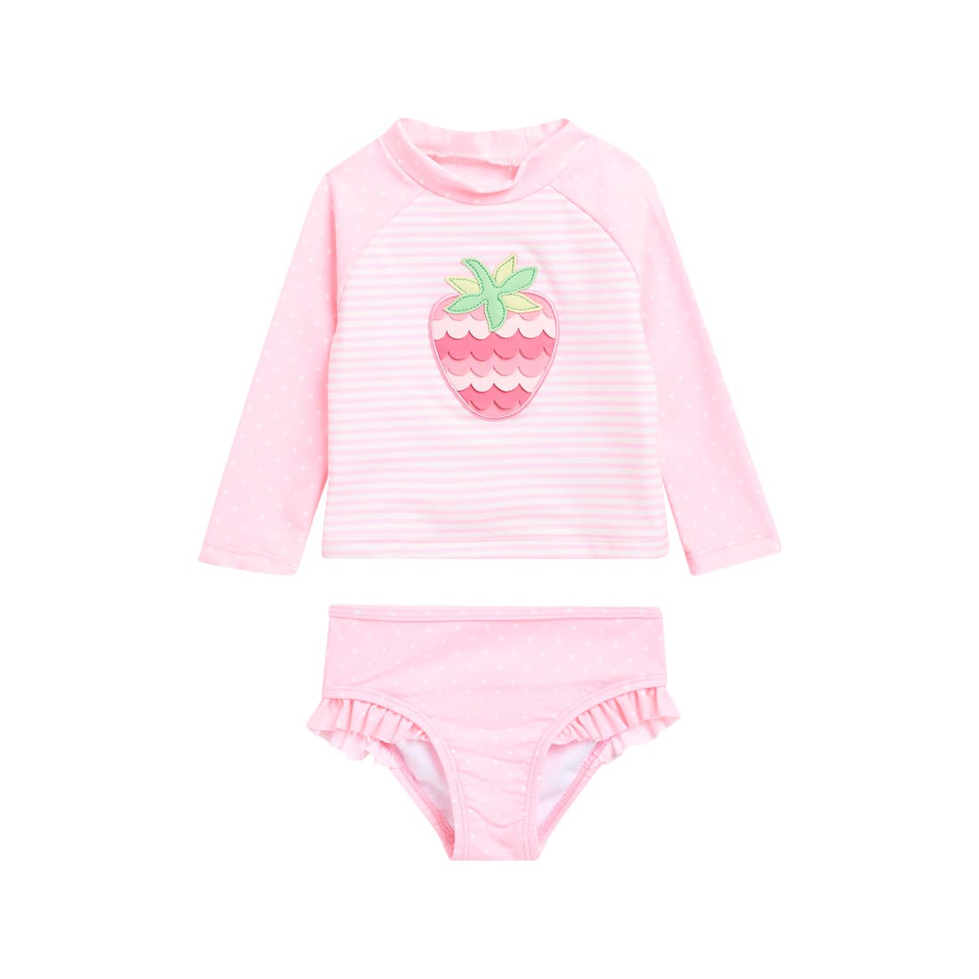 Little Me STRAWBERRY 2PC RASHGUARD