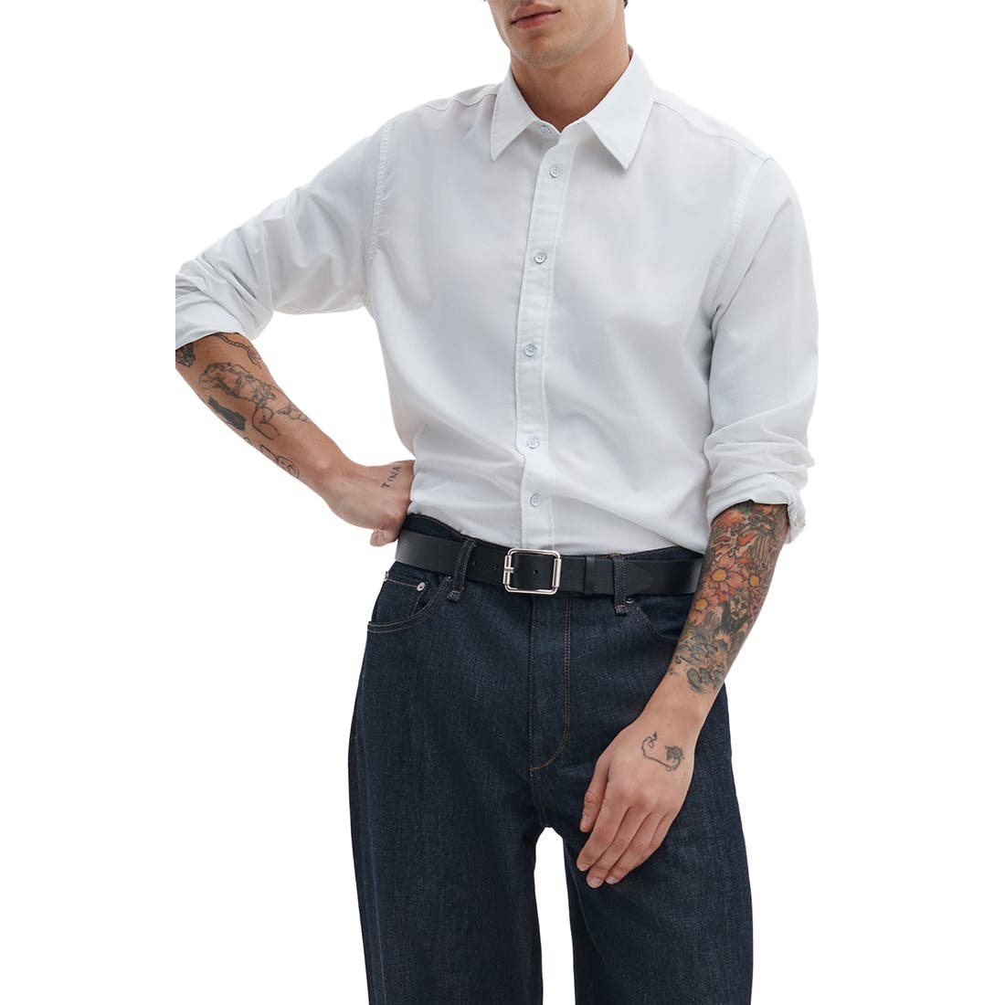 Rag & Bone Tomlin Cotton Dobby Button-Up Shirt