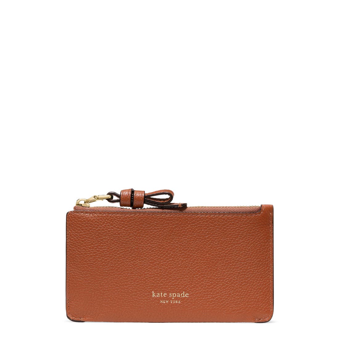 Kate Spade New York loop pebbled leather card case