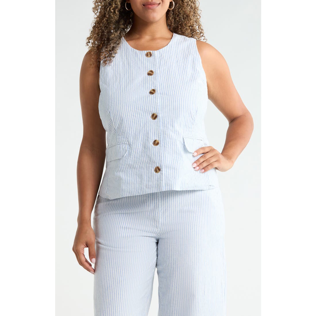 Caslon(r) ) Front Button Vest