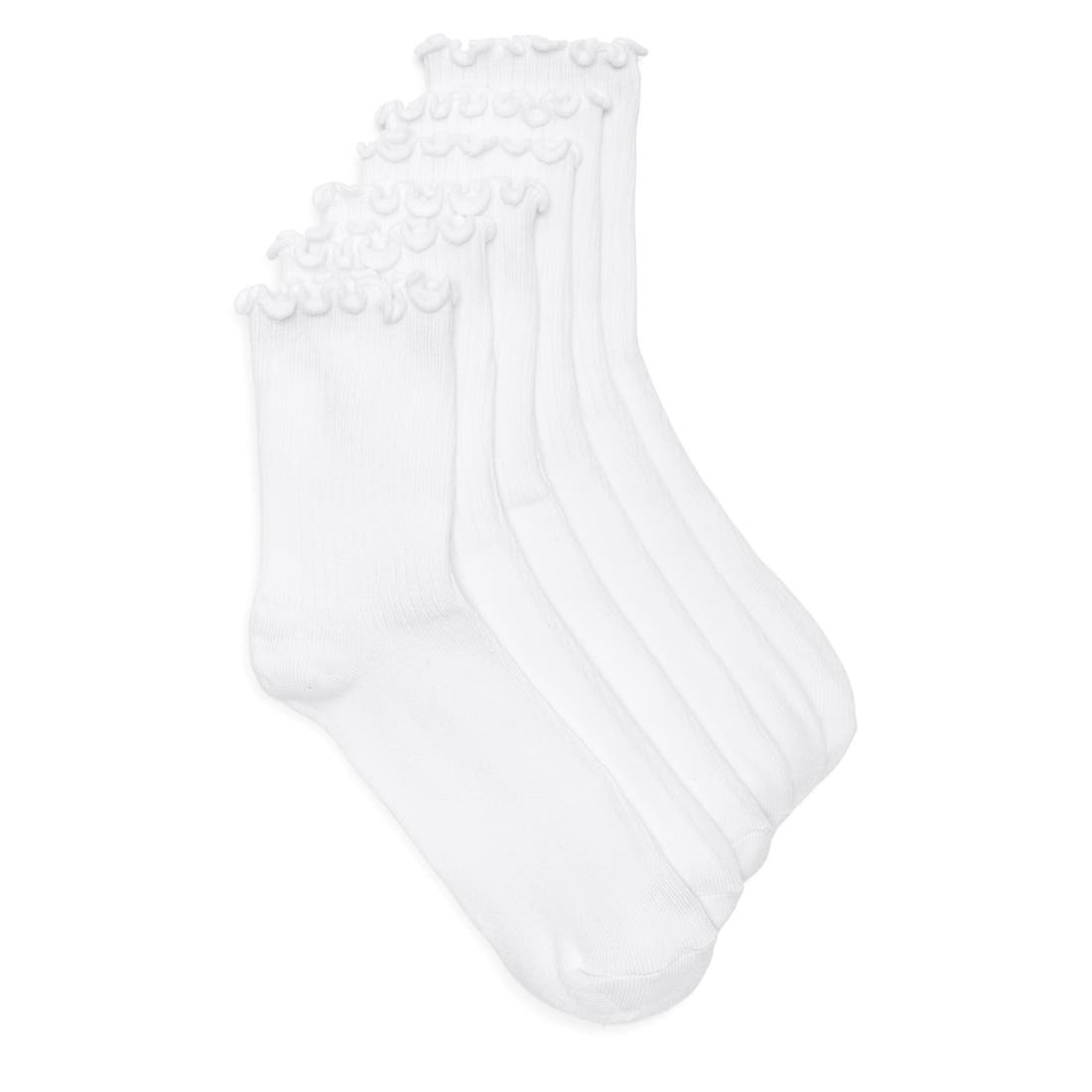 Bp. 3-Pack Lettuce Edge Crew Socks