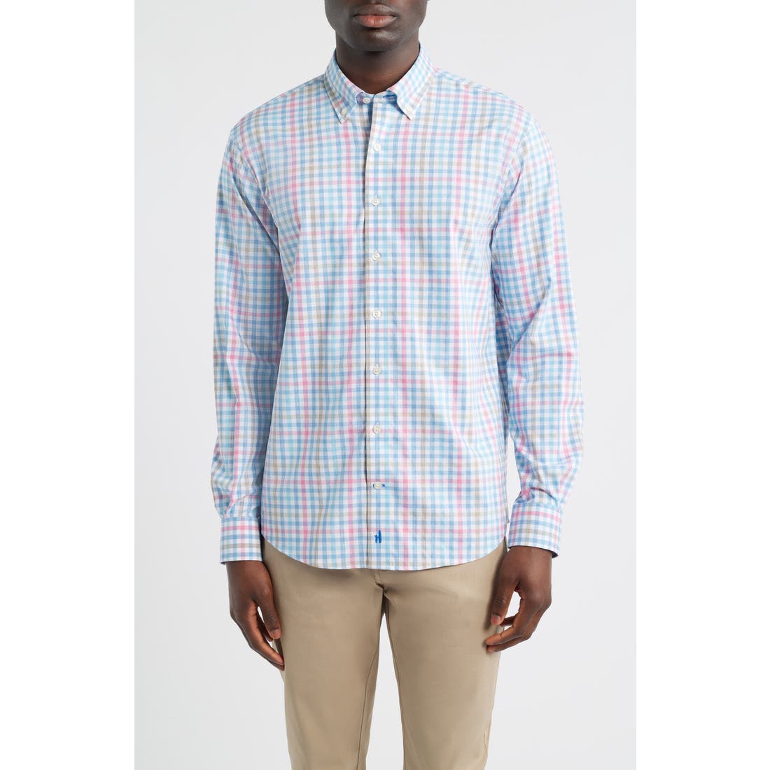 Johnnie-o Yosef Check Everyday Performance Button-Down Shirt