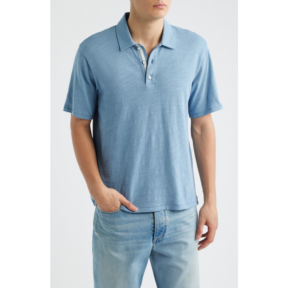 Rag & Bone Classic Flame Cotton Polo