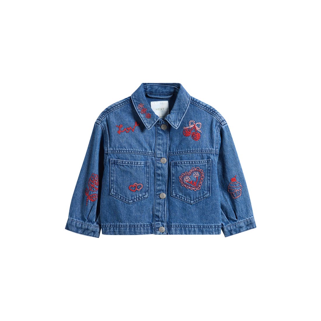 Next Kids' Embroidered Denim Jacket