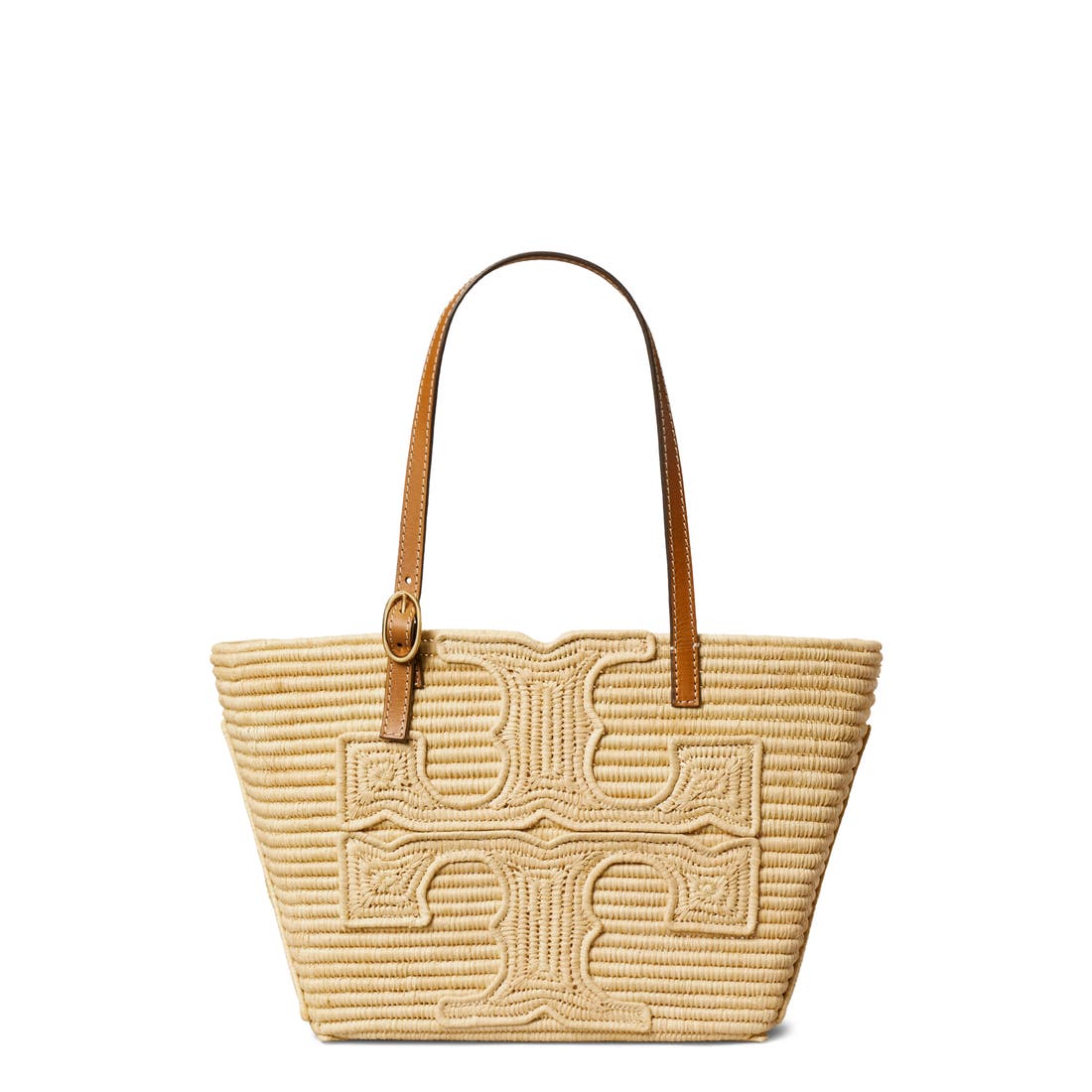 Tory Burch Ella Small Structure Straw Tote