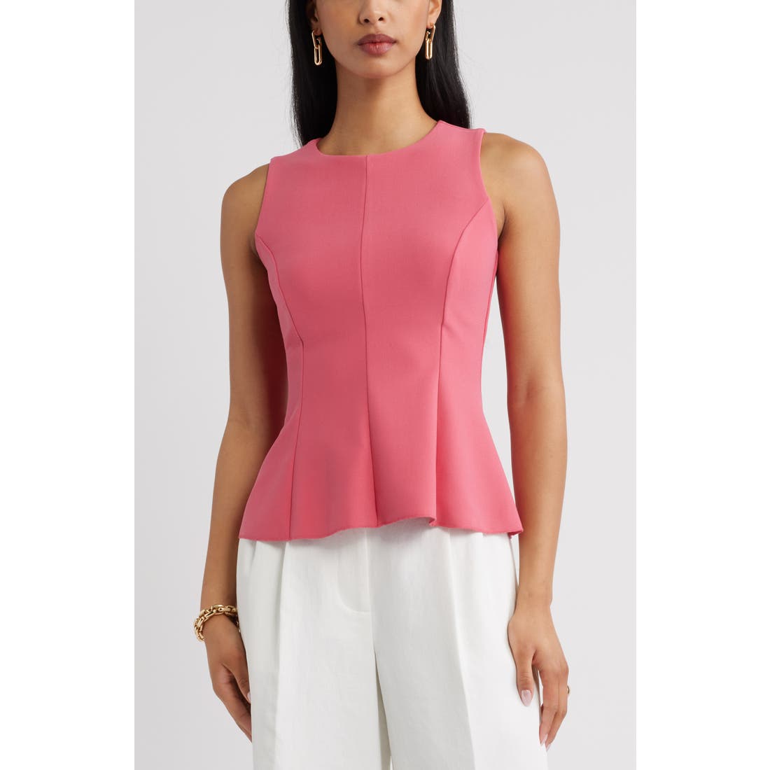 Open Edit Crewneck Flared Tank