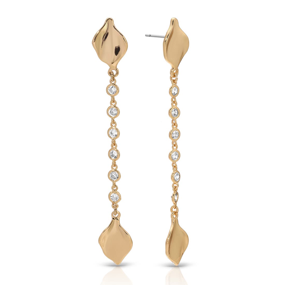 Ettika Crystal Bloom Linear Drop Earrings
