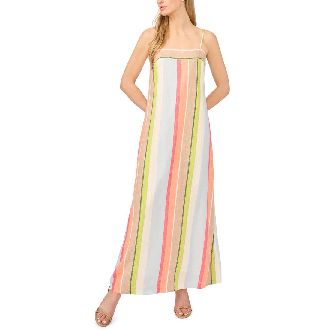 Halogen(r) ) Vertical Stripe Maxi Dress