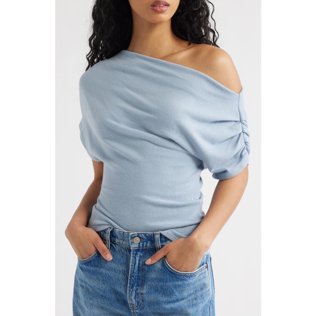 Reformation Iris One-Shoulder Knit Top