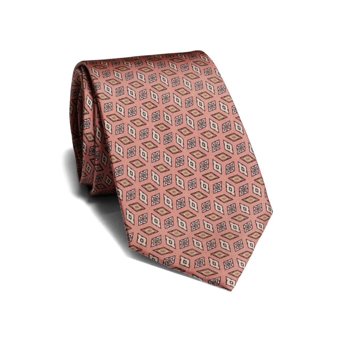 Jack Victor Crampton Geometric Silk Tie
