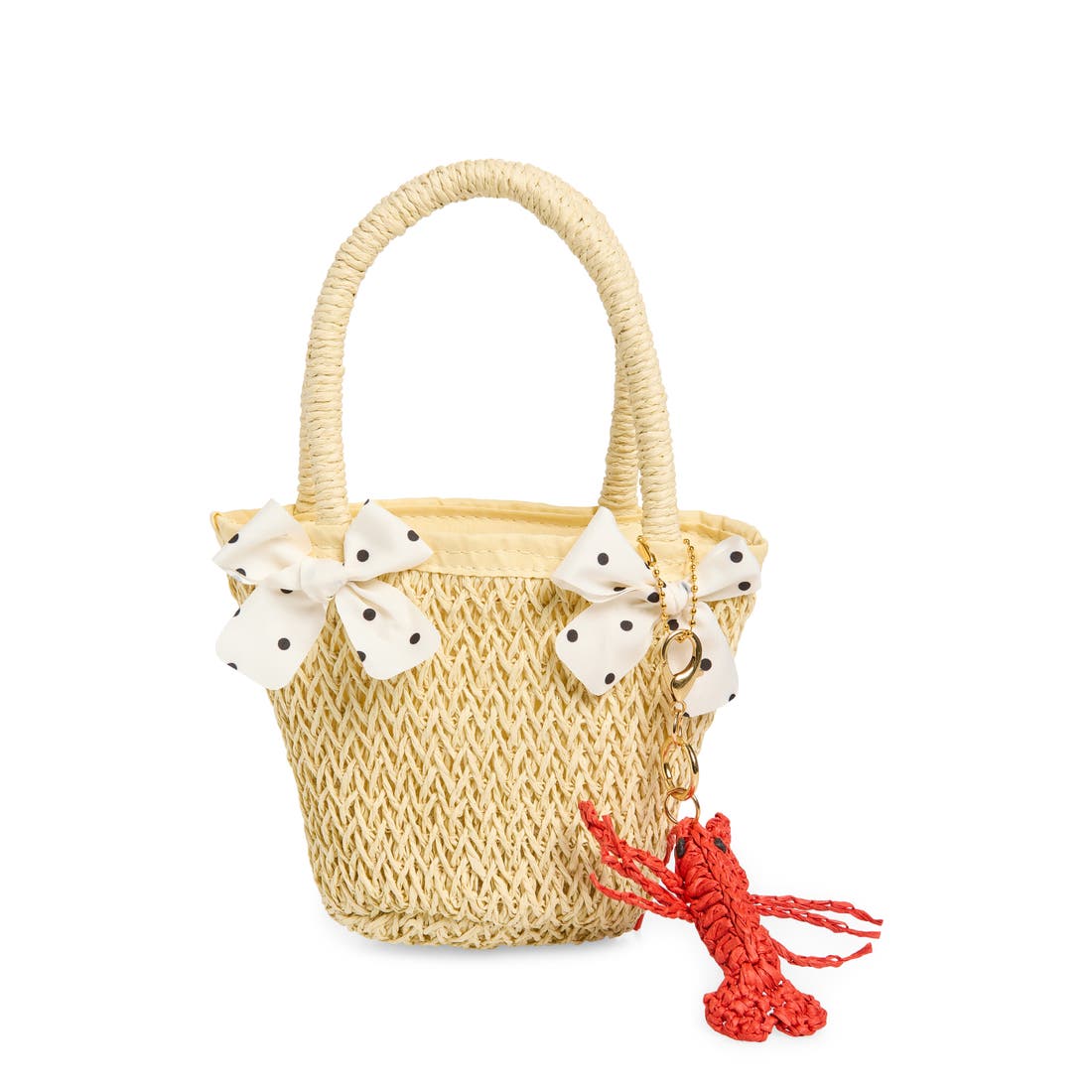 Ruby & Ry Kids' Lobster Charm Straw Tote