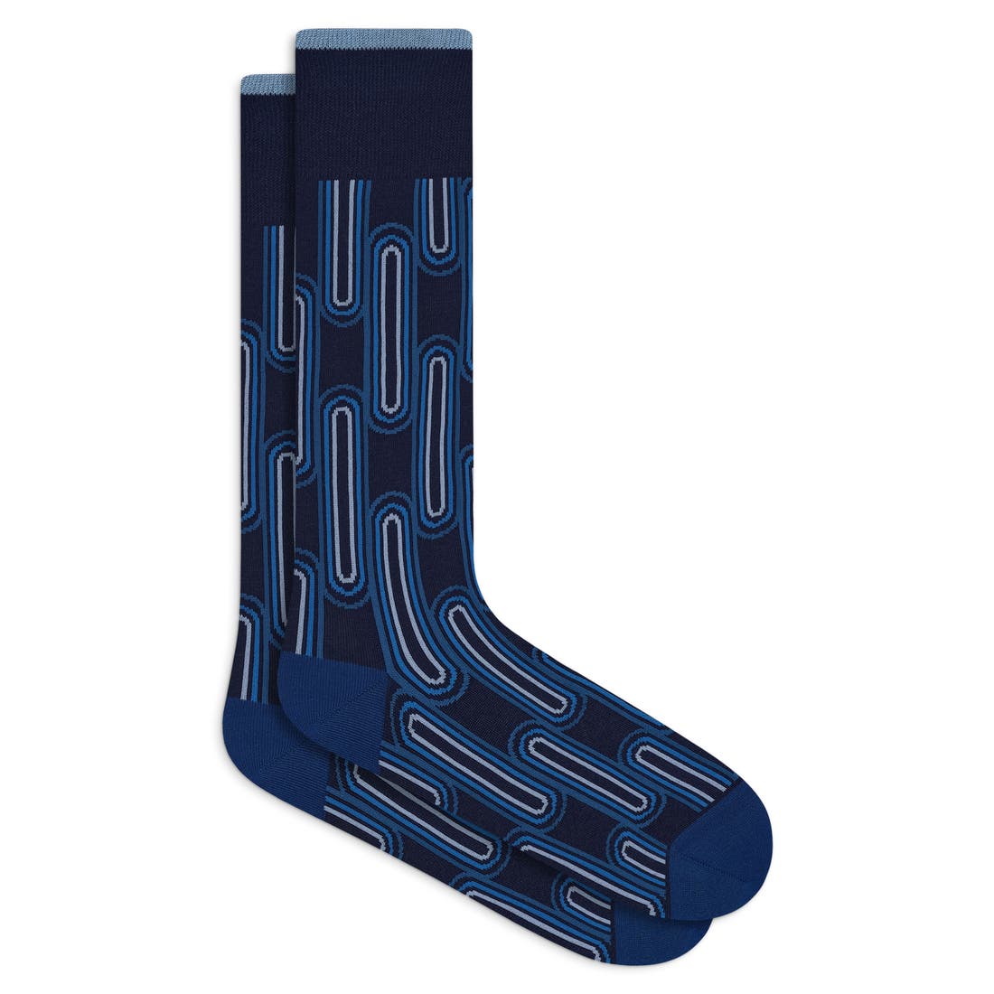 Bugatchi Link Pattern Mercerized Cotton Blend Dress Socks