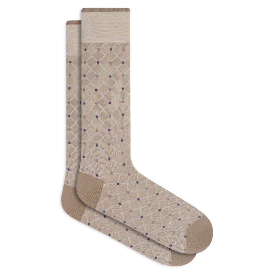 Bugatchi Diamond Grid Mercerized Cotton Blend Dress Socks