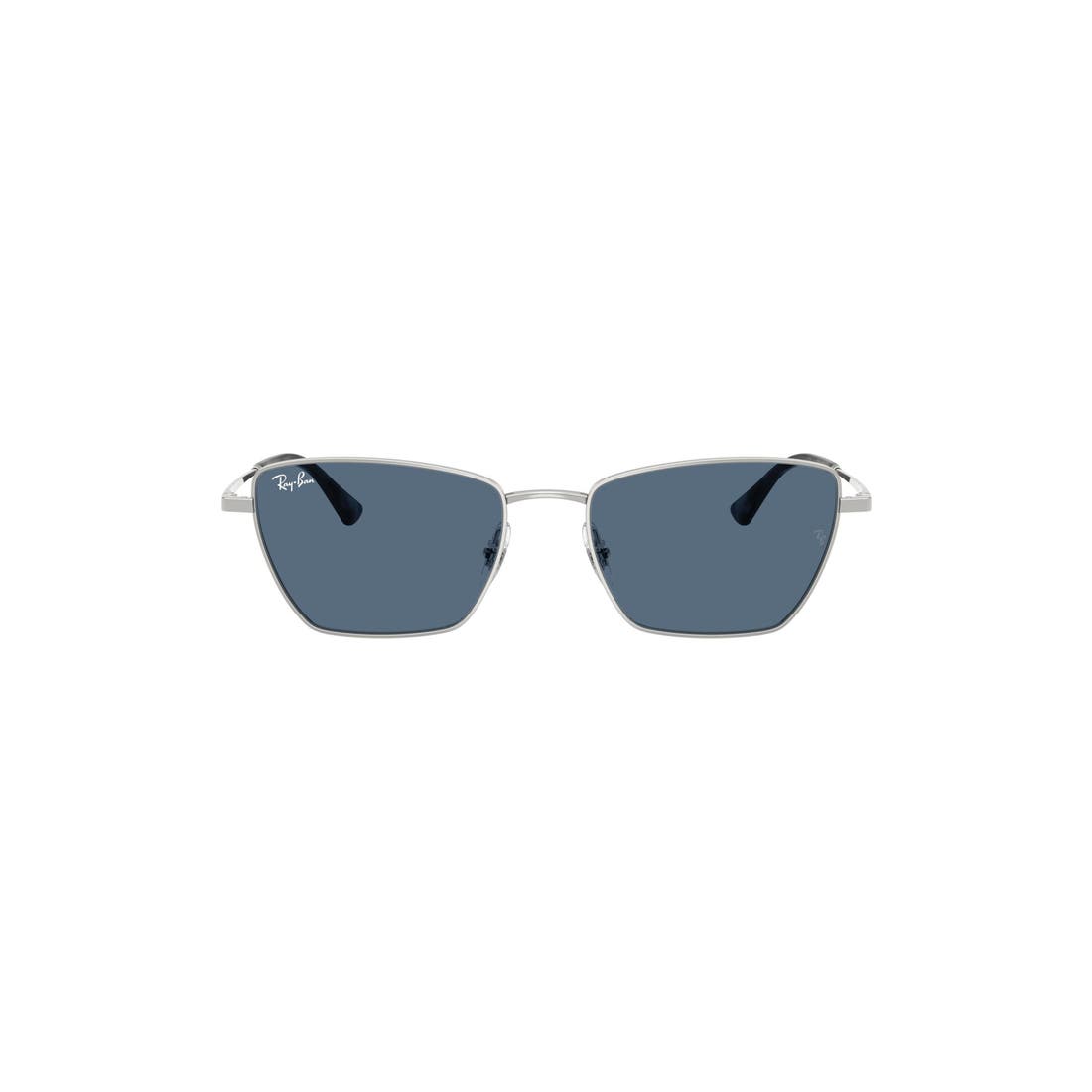 Ray-ban Drea Bio-Based 53mm Polarized Irregular Cat Eye Sunglasses in Silver/dark Blue