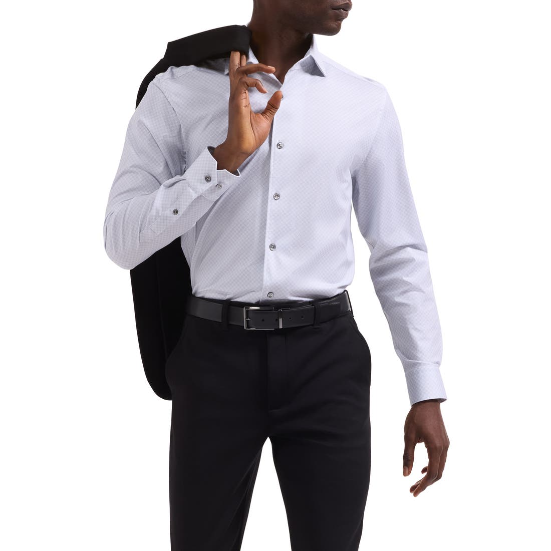 Bugatchi Devon OoohCotton® Geo Print Button-Up Shirt