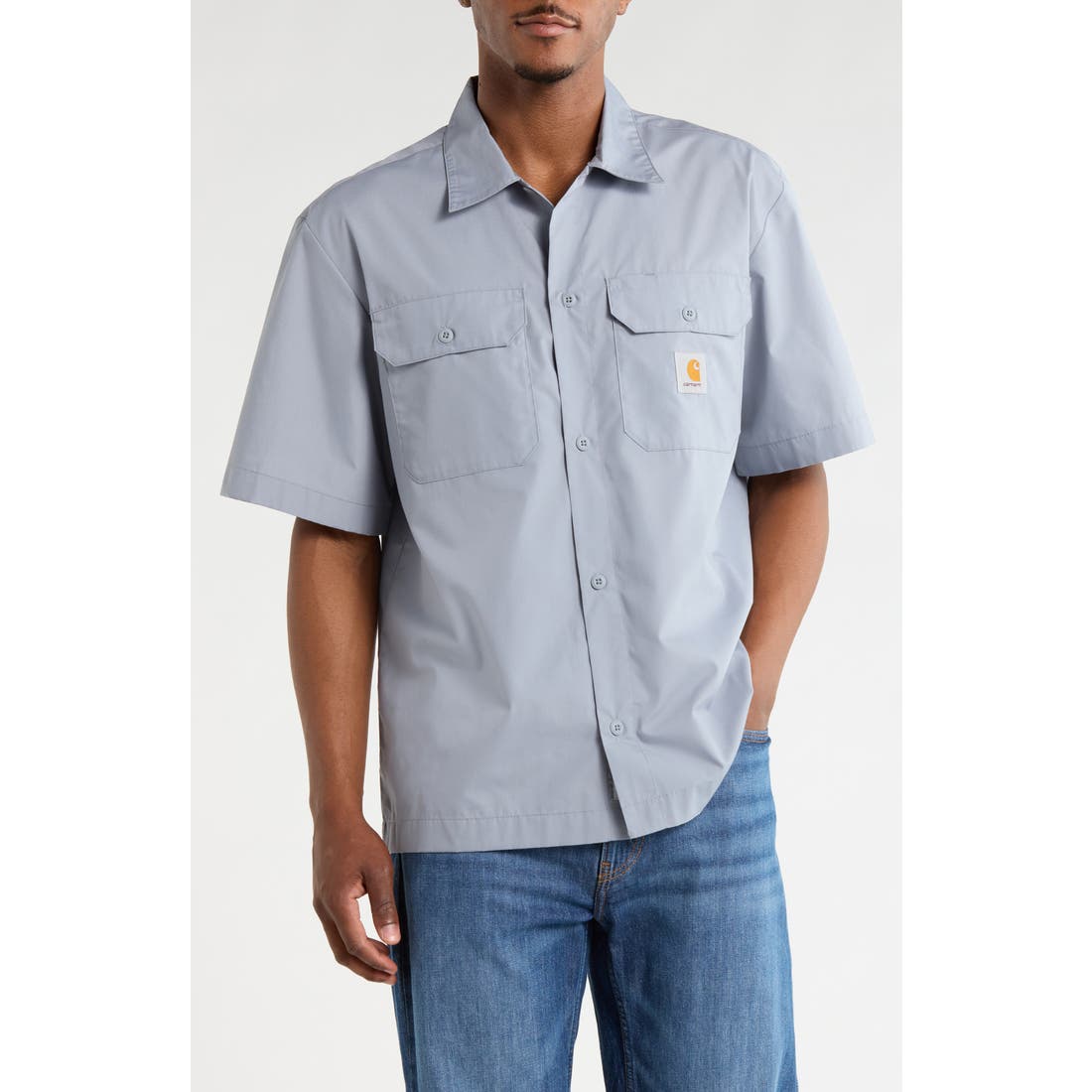 Carhartt Work In Progress Craft Short Sleeve Poplin Button-Up Work Shirt