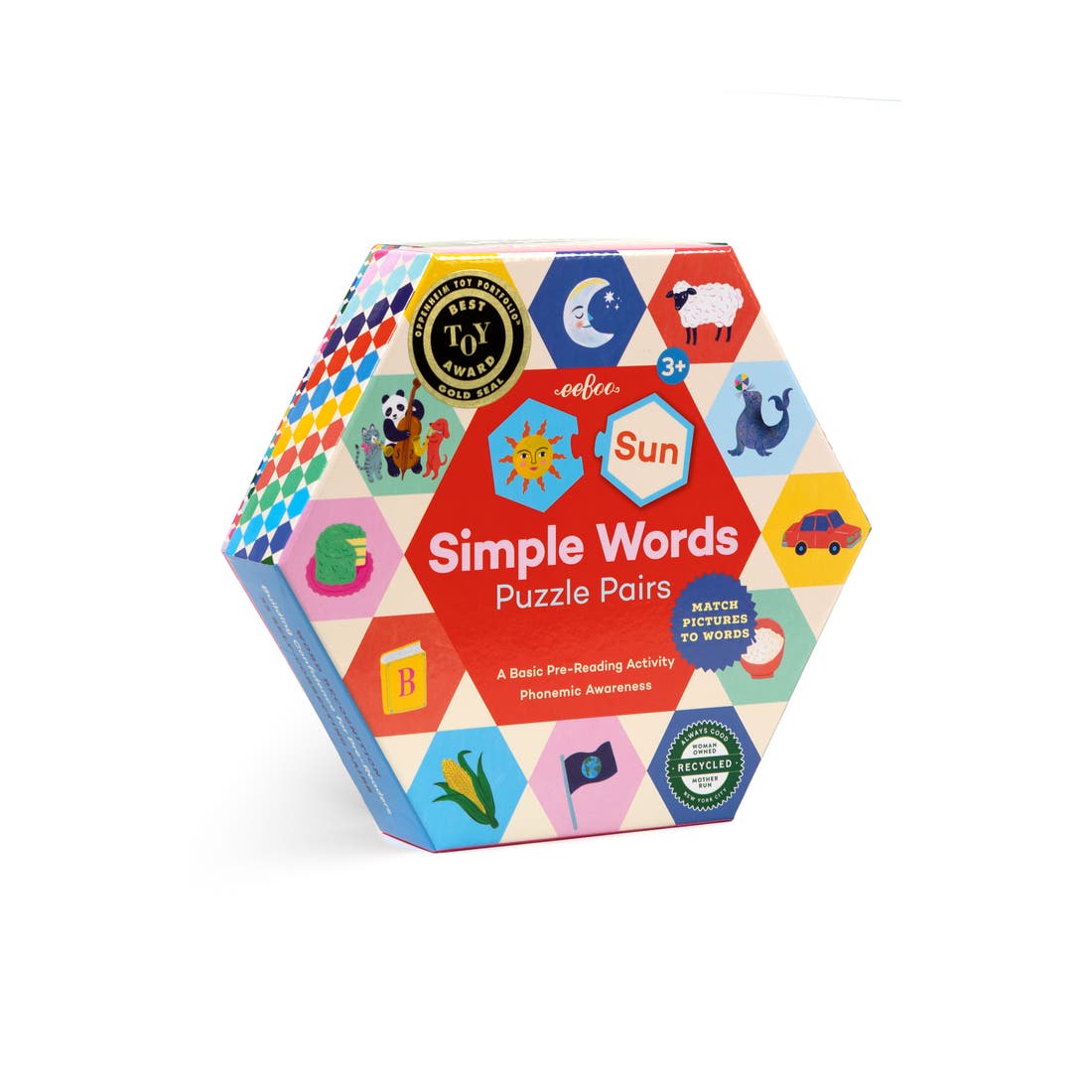 Eeboo Simple Words Hexagon Puzzle