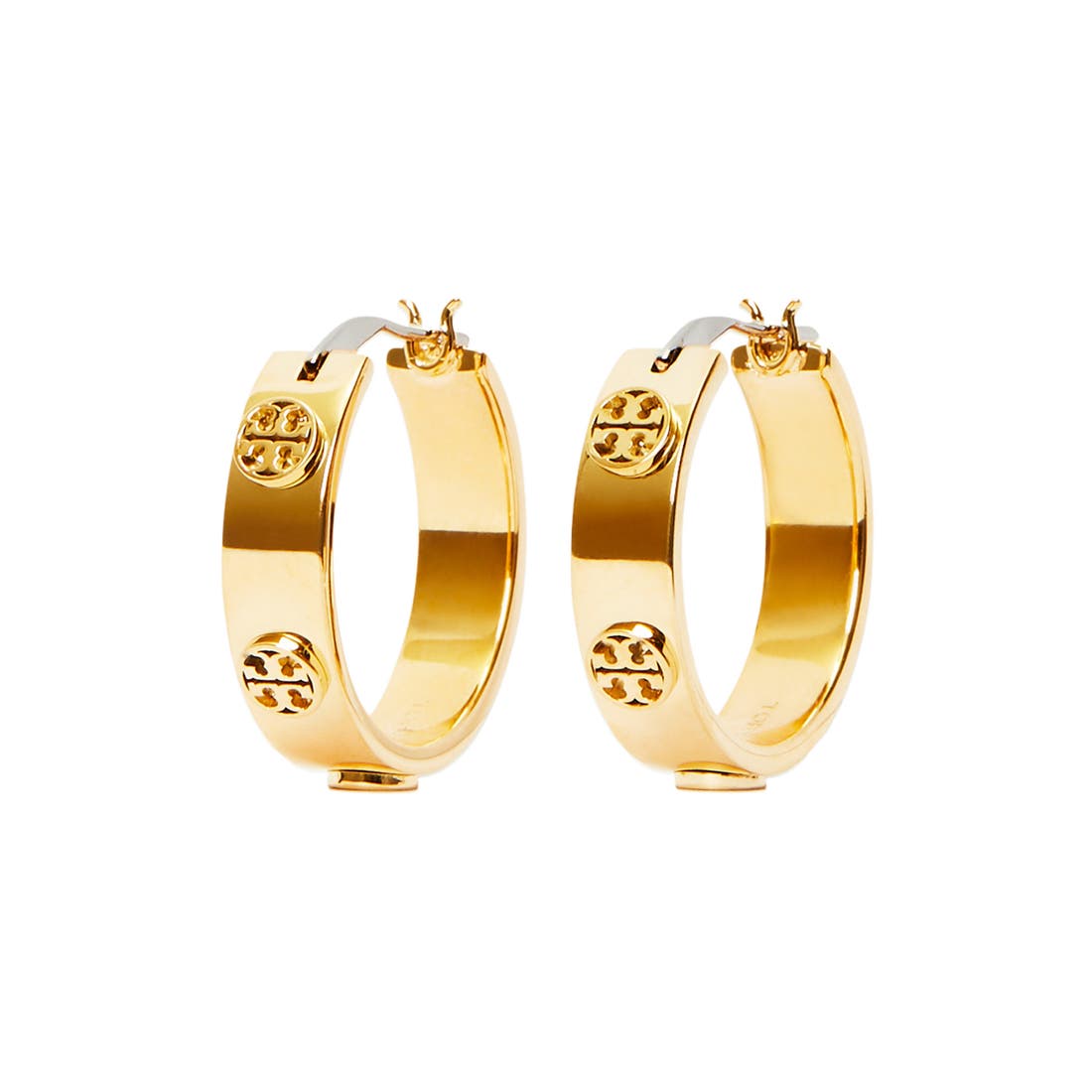 Tory Burch Thin Icon Hoop Earrings
