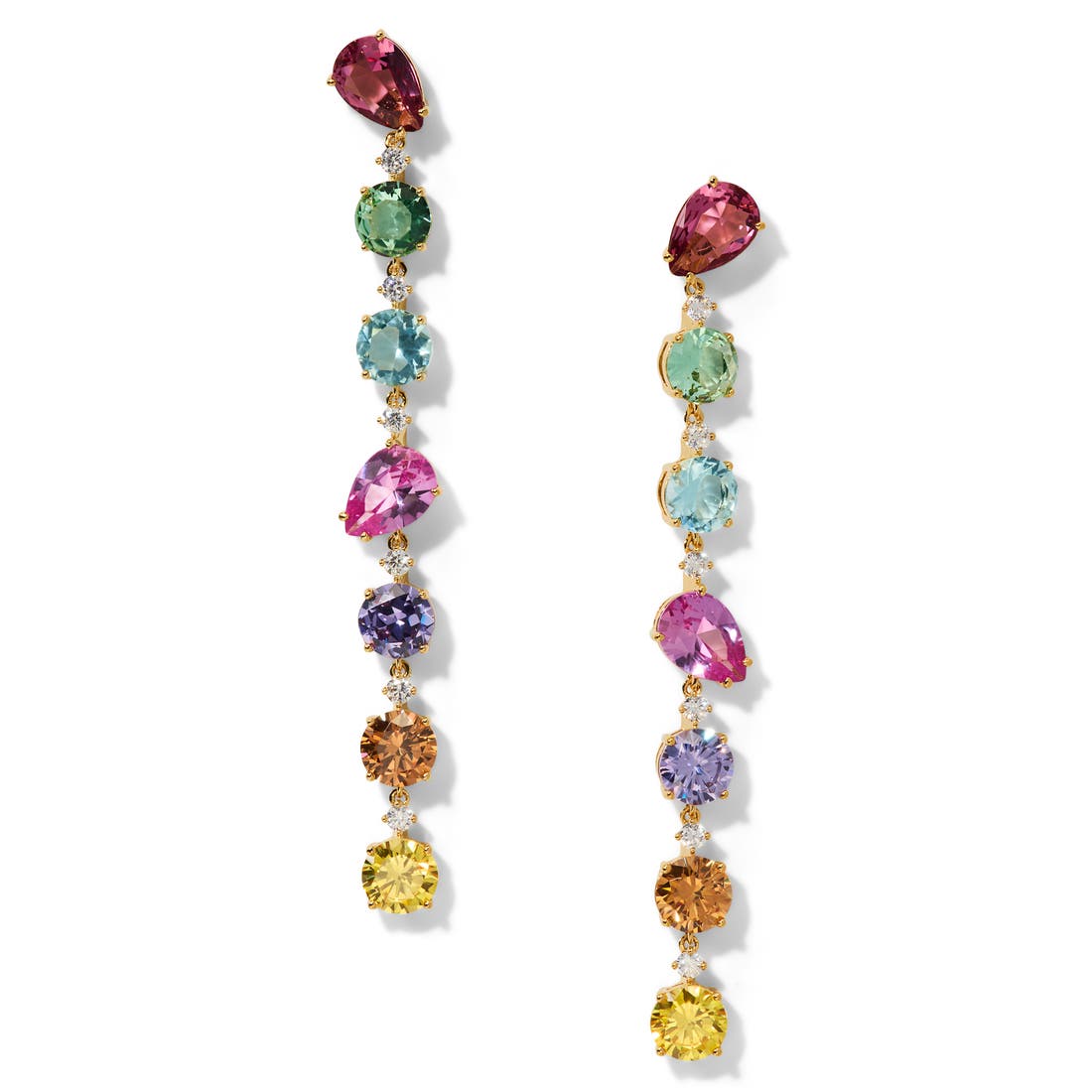 Nadri Mojito Mixed Cut Drop Earrings