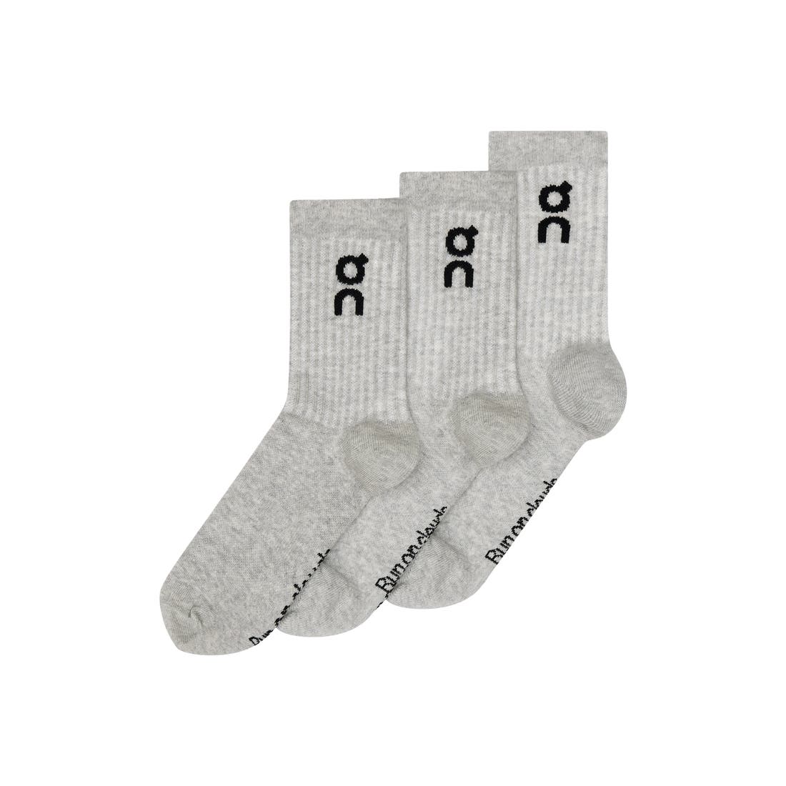 On 3-Pack Cotton Blend Logo Crew Socks
