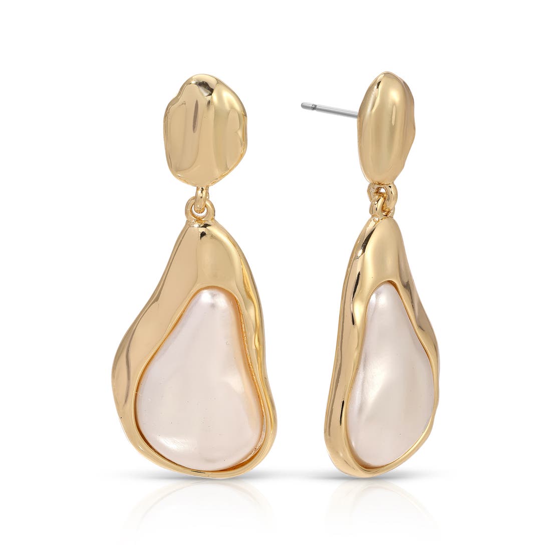 Ettika Hidden Stone Molten Drop Earrings