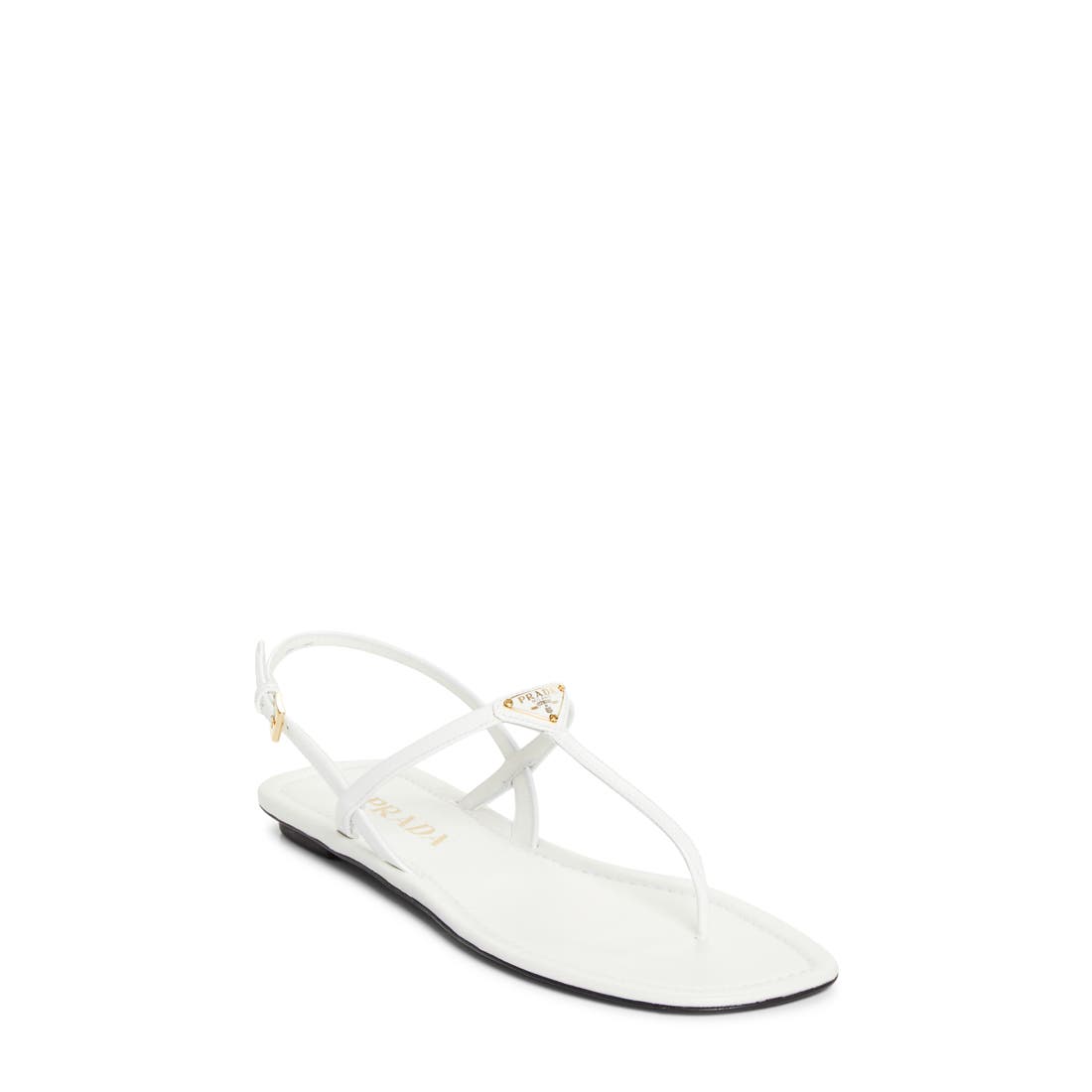 Prada Triangle Logo Sandal