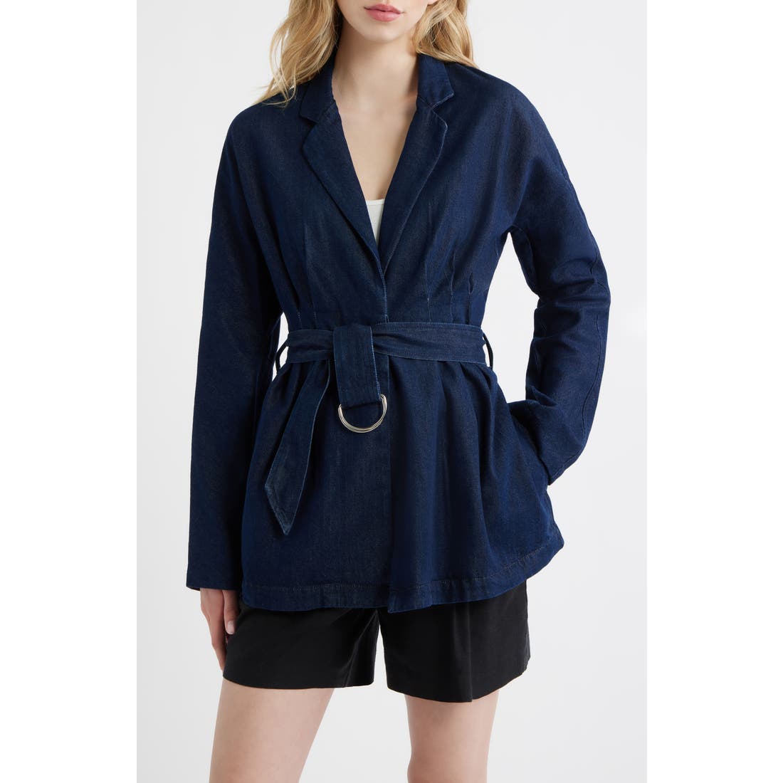 Rag & Bone Mandi Belted Denim Blazer