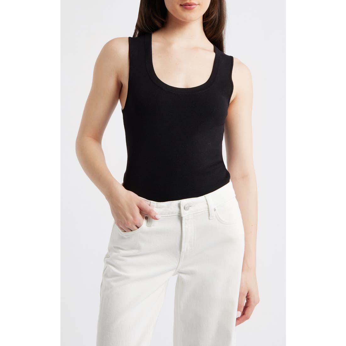 Mango Sleeveless Rib Top
